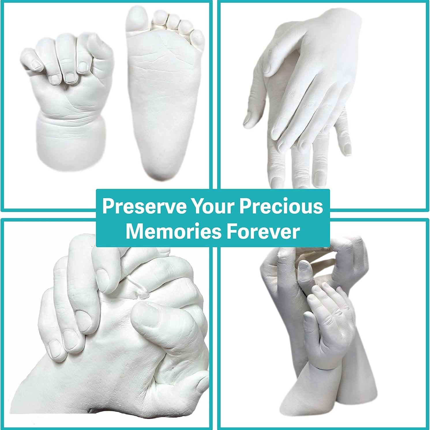 Couples Holding Hands 3D Keepsake Hand Casting Kit